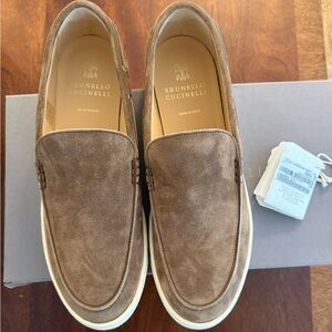 NIB Brunello Cucinelli Suede Slip‑On Loafer Sneaker